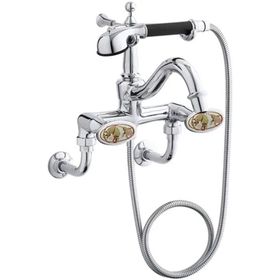 Kohler Antique Krom Desenli Volan Banyo Bataryası