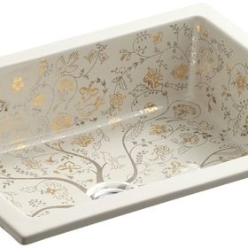Kohler Mille Fleurs Tezgah Altı Dikdörtgen Lavabo