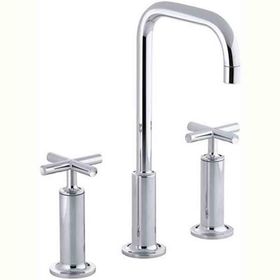 Kohler Puristic Artı Volan 3 Delikli Polished Krom Lavabo Bataryası