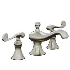 Kohler Revival Scroll Handle 3 Delikli Brushed Nikel Lavabo Bataryası