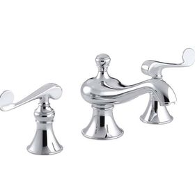 Kohler Revival Scroll Handle 3 Delikli Polished Krom Lavabo Bataryası