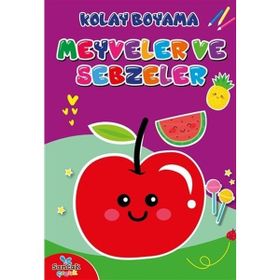 Kolay Boyama Meyveler ve Sebzeler Sancak Çocuk