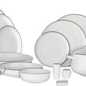 Koleksiyon 101 Hanedan Parça 2 mm Shiny Platin Yemek Takımı