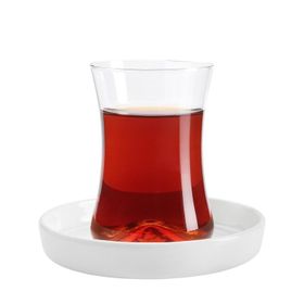 Koleksiyon Tiryaki 6'lı Beyaz Çay Seti