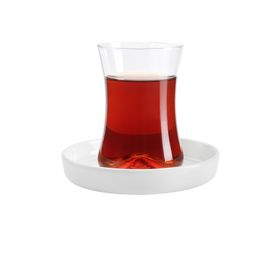 Koleksiyon Tiryaki 6'lı Beyaz Çay Seti