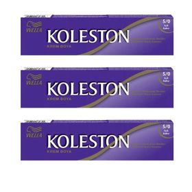 Koleston 3 lü Tüp Boya 5 0 Açık Kahve Saç Boyası
