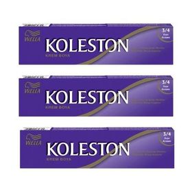 Koleston 3/4 Koyu Kestane x3 Tüp Saç Boyası