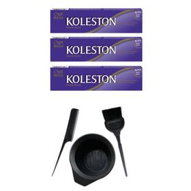 Koleston 4.77 3 Adet Tüp Saç Boyası ve Saç Boyama Seti