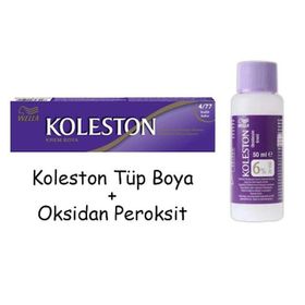Koleston 4.77 Kadife Kahve Tüp Saç Boyası + 20 Vol Oksidan Peroksit