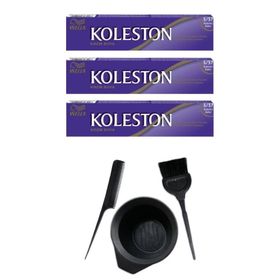 Koleston 5.37 3 Adet Tüp Saç Boyası ve Saç Boyama Seti