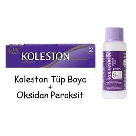 Koleston 5.37 Kışkırtıcı Kahve Tüp Saç Boyası + 20 Vol Oksidan Peroksit