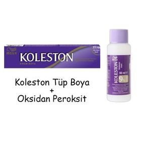 Koleston 77.44 Kor Ateşi Kızılı Tüp Saç Boyası + 30 Vol Oksidan Peroksit
