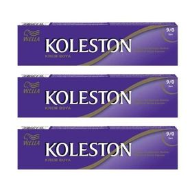 Koleston 9.0 Sarı 3x50 ml Tüp Saç Boyası