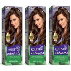 Koleston Naturals 5 0 Açık Kahve 3 Adet Saç Boyası