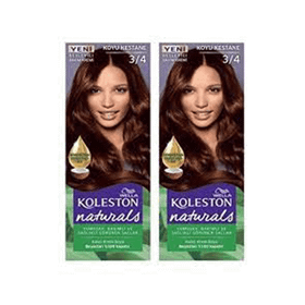 KOLESTON NATURALS SAÇ BOYASI 3.4 KOYU KESTANE X2