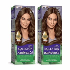 KOLESTON NATURALS SAÇ BOYASI 6.1 BÜYÜLEYİCİ KAHVE x2
