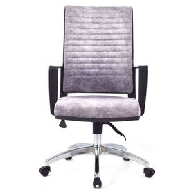 Koltukstilim Magenta Gri Deri Ofis Çalışma Koltuğu