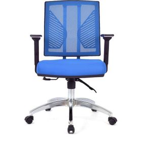 Koltukstilim Mita Mavi Krom Fileli Ofis Çalışma Koltuğu