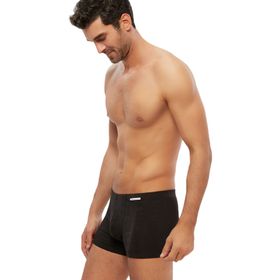 Kom Andrea Jakar Desenli Modal Siyah Erkek Boxer