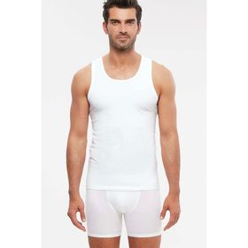 Kom Aytron Halter 2'li Beyaz Basic Erkek Atlet