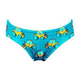 Kom Crossy Araba Baskı Erkek Çocuk Slip Mayo