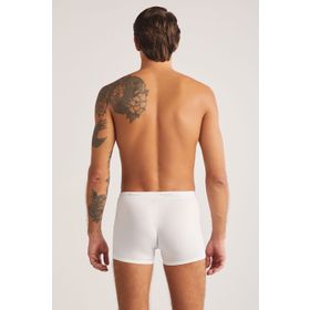 Kom Tight Beyaz Pamuklu 2'li Erkek Boxer