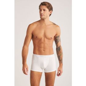 Kom Tight Beyaz Pamuklu 2'li Erkek Boxer