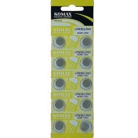 Komax AG9 LR936/LR45/394 10'lu Alkalin Düğme Pil
