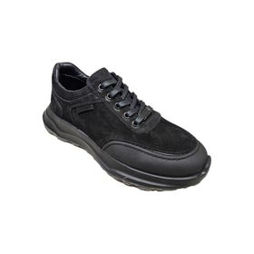 Komcero K3130-1915 Bağcıklı Arka Deri Kat Taban Siyah Nubuk Erkek Outdoor Ayakkabı