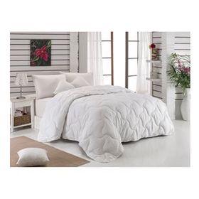 Komfort Home 155x215 cm Tek Kişilik Çizgili Pamuk Saten Yorgan