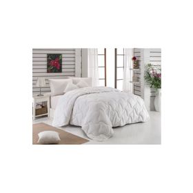Komfort Home 155x215 cm Tek Kişilik Çizgili Pamuk Saten Yorgan
