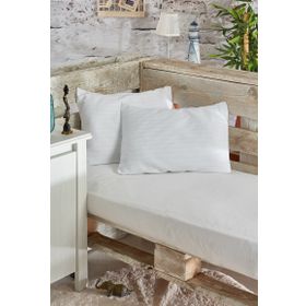 Komfort Home 35x45 cm 1 Adet Bebek Çizgili Pamuk Saten Yastık Kılıfı