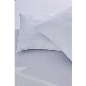Komfort Home Açık Gri Battal Boy Çizgili Pamuk Saten Çarşaf Seti