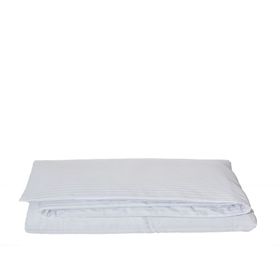 Komfort Home Beyaz Battal Boy Çizgili Pamuk Saten Nevresim