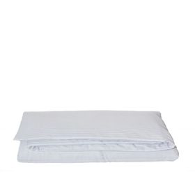 Komfort Home Beyaz Battal Boy Çizgili Pamuk Saten Nevresim