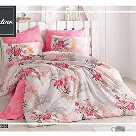 Komfort Home Buse Ranforce Pembe Çift Kişilik Nevresim Takımı Seti