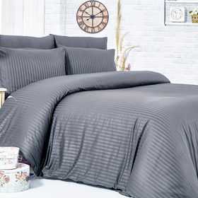 Komfort Home Çift Kişilik Çizgili Pamuk Saten Nevresim Takımı