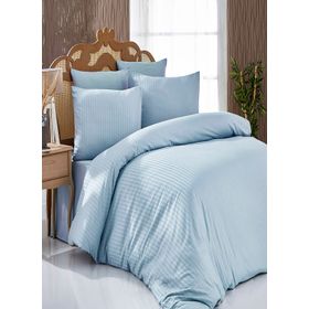 Komfort Home Çift Kişilik Çizgili Pamuk Saten Nevresim Takımı
