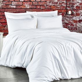Komfort Home Çift Kişilik Çizgili Pamuk Saten Nevresim Takımı