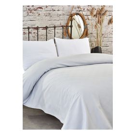 Komfort Home Çift Kişilik Dama Desen %100 Pamuk Açık Gri Pike