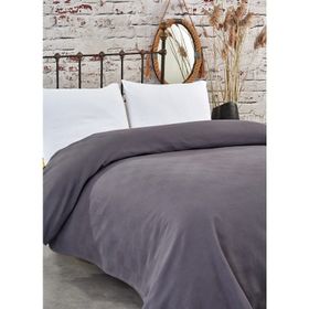 Komfort Home Çift Kişilik Dama Desen %100 Pamuk Antrasit Pike