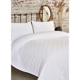 Komfort Home Çift Kişilik Dama Desen %100 Pamuk Beyaz Pike