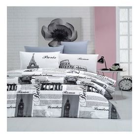 Komfort Home Çift Kişilik Ranforce City Nevresim Takım
