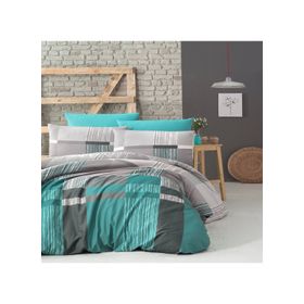 Komfort Home Çift Kişilik Ranforce Estela Turquoise Nevresim Takım