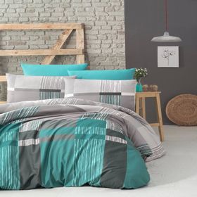 Komfort Home Çift Kişilik Ranforce Estela Turquoise Nevresim Takım