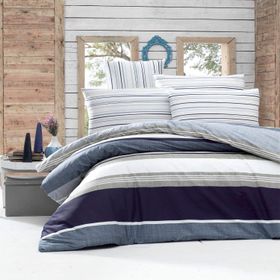 Komfort Home Çift Kişilik Ranforce Savoy Blue Nevresim Takım