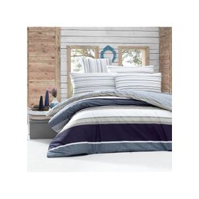 Komfort Home Çift Kişilik Ranforce Savoy Blue Nevresim Takım