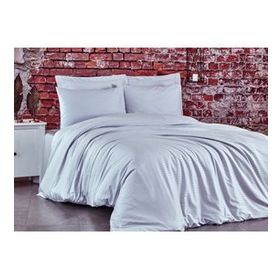 Komfort Home Çizgili Pamuk Saten Battal Boy Nevresim Takım