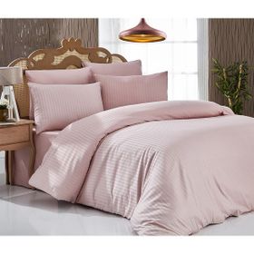 Komfort Home Çizgili Pamuk Saten Çift Kişilik Nevresim Takımı Seti