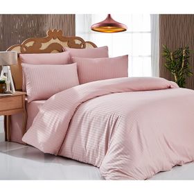 Komfort Home Çizgili Pamuk Saten Çift Kişilik Nevresim Takımı Seti